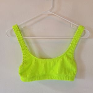 Good American Neon Yellow Always Fits Bikini Top Size 1/2
